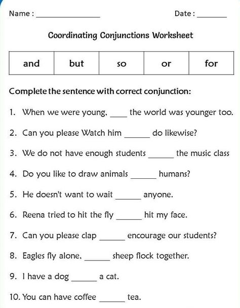 Fanboys Conjunctions Worksheet, Conjunction Worksheet, Conjunctions Worksheet, 2nd Grade Reading Worksheets, Worksheet For Kindergarten, Reading Comprehension Kindergarten, Kindergarten Phonics Worksheets, Grammar For Kids, English Transition Words