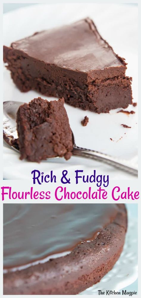 Flourless Cakes, Grandmother Recipes, Flourless Desserts, Glutenfri Baking, Flourless Chocolate Cake Recipe, Gluten Free Dessert, Wacky Cake, Flourless Cookies, Flourless Chocolate Cake