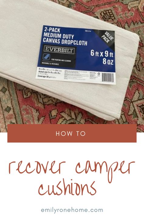 Camper Upholstery Ideas, Rv Cushion Covers Diy, Recovering Rv Cushions, How To Cover Camper Cushions, How To Clean Camper Cushions, Diy Camper Cushion Covers, Recover Outdoor Cushions, Redo Camper Cushions, Reupholster Camper Cushions