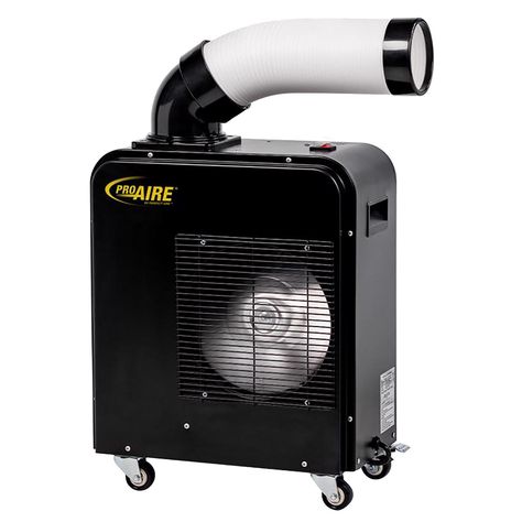 The ProAire by Perfect Aire 5,300 BTU Portable Spot Cooler provides instant cooling to enhance your comfort and productivity, ideal for patios or decks, workshops, construction sites, woodworking shops, garages, and farms! Perfect for hot summer days with operation up to 109°F, the air conditioner works to reduce humidity and heat with the powerful internal exhaust fan. With 2 options for drainage, including an easy empty bucket and continuous drainage with a hose (included), the Spot Cooler was Garage Air Conditioner, 12v Air Conditioner, Tent Air Conditioner, Outdoor Air Conditioner, Ductless Air Conditioner, Portable Garage, Portable Air Conditioners, Sun Roof, Air Conditioning Repair