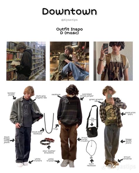 Downtown Boy Aesthetic, Downtown Aesthetic Outfit, Downtown Boy Outfits, Fashion Outfits Autumn, Downtown Boy, Grange Style, Downtown Fashion, Style Names, Grey Graphic Tee