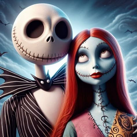 Clay Mation, Nightmare Before Christmas Pictures, Christmas Digital Art, Nightmare Before Christmas Costume, Jack Y Sally, Nightmare Before Christmas Nails, Sally Skellington, Nightmare Before Christmas Wallpaper, Jack Skeleton