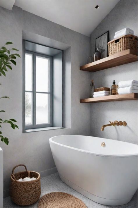 Budget-friendly bathroom storage ideas Repurposed Baskets, Storage In A Small Bathroom, Budget Bathroom Remodel, Bathtub Decor, Maximize Storage, Powder Room Small, Open Cabinets, Clever Storage Solutions, Budget Bathroom