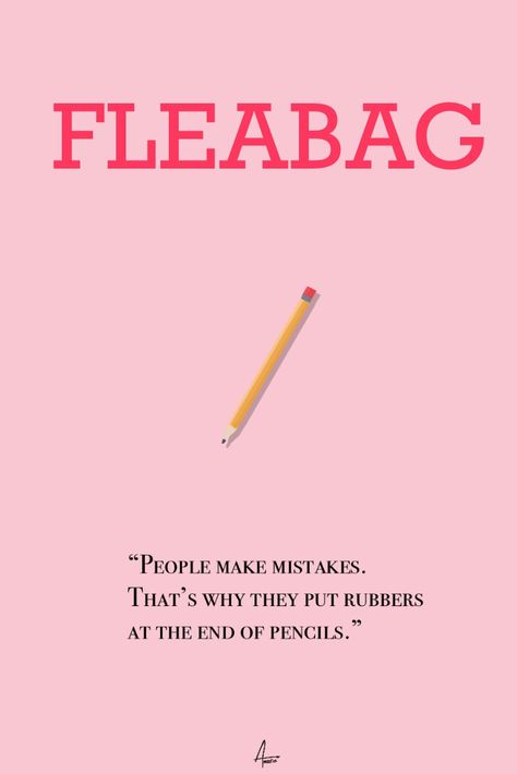 Fleabag Poster Aesthetic, Love Is Awful Fleabag, Fleabag Season 1 Quotes, Movie Quote Poster, Fleabag Poster Art, Fleabag Painting, Fleabag Lockscreen, Fleabag Wallpaper, Fleabag Tattoo