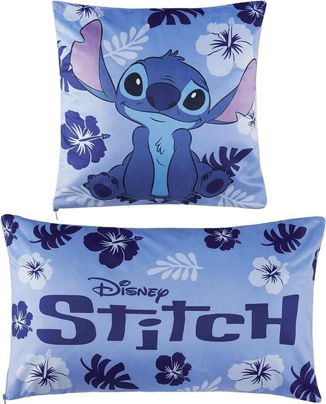 Disney Stitch Cushion Covers - Set of 2 Home Decor 50 x 30cm and 35 x 35cm Women Teenagers Kids Cushions - Stitch Gifts (Blue Stitch) : Amazon.co.uk: Home & Kitchen Stitch Gifts, Square Cushion Cover, Stitch Character, Blue Cushion Covers, Rectangular Cushion, Blue Plants, Disney Charms, Lilo Et Stitch, Stitch Gift