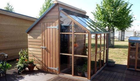 Combo Shed Greenhouse at DuckDuckGo Serre Diy, Greenhouse Shed Combo, Shed Inspiration, Wooden Greenhouse, Plant Greenhouse, Garden Shed Diy, Shed Landscaping, Best Greenhouse, Portable Greenhouse