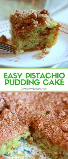 Easy Pistachio Cake, Pistachio Pudding Cake, Pistachio Cake Recipe, Pistachio Dessert, Pistachio Recipes, Pistachio Pudding, Pistachio Cake, Pudding Desserts, Pudding Cake