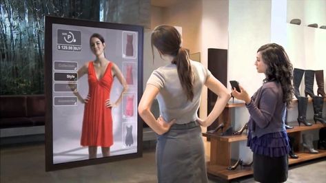 Interactive mirror - It will change the way you shop Kiosk Ui Design, Store Concept Design, Interactive Signage, Hall Design Ideas, Interactive Mirror, Virtual Fitting Room, Interactive Retail, Attracting People, Digital Signage Design