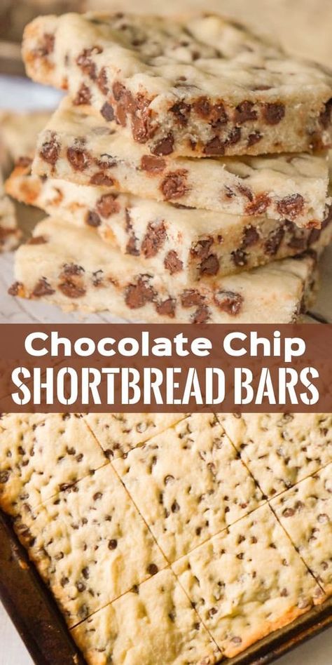 Shortbread Cookie Bars, Filet Mignon Chorizo, Shortbread Recipe Easy, Chocolate Chip Shortbread, Chocolate Chip Shortbread Cookies, Chocolate Chip Bars, Shortbread Bars, Cookie Bar, Shortbread Recipes