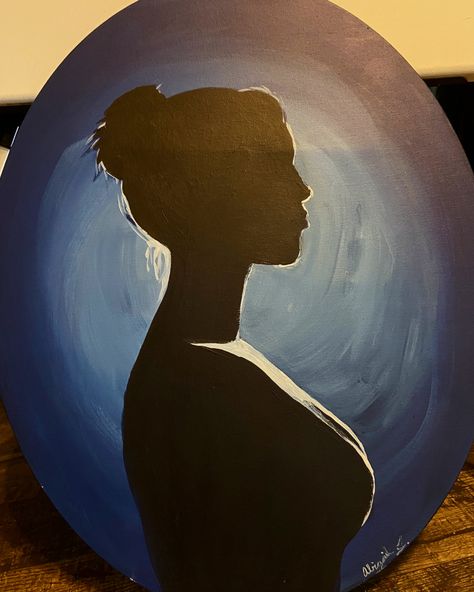 Acrylic painting, woman’s side profile Side Profile Painting, Profile Painting, Painting Woman, Silhouette Painting, Side Profile, Paint Ideas, Decorating Ideas, Acrylic Painting, Canvas Painting