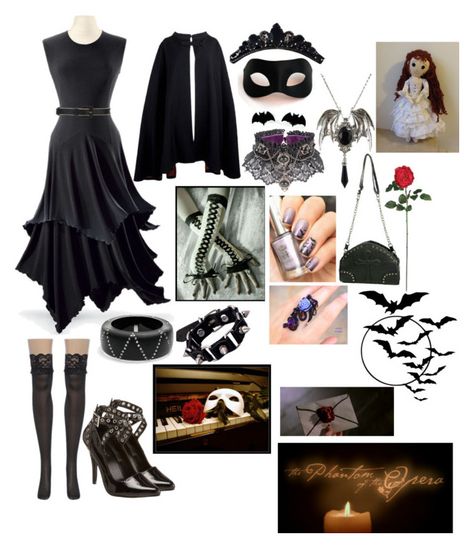 "The Phantom of the opera(female)" by sasukeuchiha2498 ❤ liked on Polyvore featuring Oscar de la Renta, Pierre Cardin, Masquerade, Nearly Natural, Velvet Eccentric, Alexis Bittar and Raoul Phantom Of The Opera Inspired Outfits, Phantom Of The Opera Outfit Ideas, Female Phantom Of The Opera Costume, Phantom Of The Opera Costumes Female, Phantom Of The Opera Broadway Costumes, Phantom Of The Opera Cosplay Female, Opera Outfit, Mascarade Party Outfit, Phantom Of The Opera 2004 Costumes