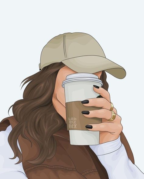 100 Years Of Makeup, Instagram Branding Design, Coffee Illustration, Perfectly Timed Photos, Instagram Branding, Coffee Girl, Illustration Art Girl, Makeup And Hair, Girly Art Illustrations