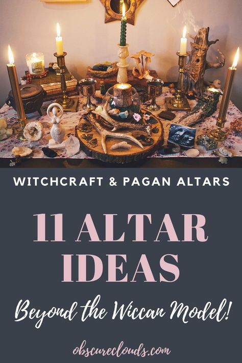 Shrines And Altars Ideas How To Make, Beauty Altar Witchcraft, New Year Altar Ideas, Witch Altar Shelf, Nature Altar Ideas, Wiccan Alter Ideas, Witch Altar Items, Celtic Pagan Altar, Alter Table Ideas Spiritual