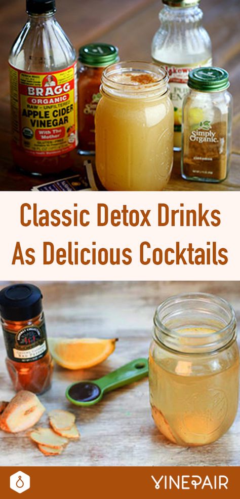 We're not advising against a detox. But if you're not part of the dry post New Year crew, you can still enjoy some nutrition with your alcohol. Alcohol Cleanse, Body Detox Drinks, Detox Tea Cleanse, Diy Detox, Detox Tea Recipe, Homemade Detox, Alcohol Detox, Detox Water Recipes, Body Detox