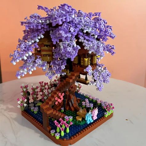 Purple Sakura, Diy Halloween Gifts, Building Blocks Diy, Tree House Designs, Kids Blocks, Sakura Tree, Dress Up Dolls, Waldorf Doll, Gift Box Packaging