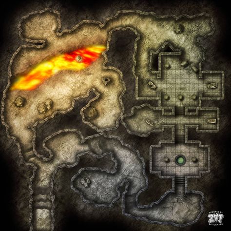 Blue Dragon Lair Lava by Zatnikotel on DeviantArt Blue Dragon Lair, Underdark Map, Dnd Places, Dragon Lair, Dungeon Map, Pathfinder Maps, Underground Dungeon, Village Map, Dungeon Tiles