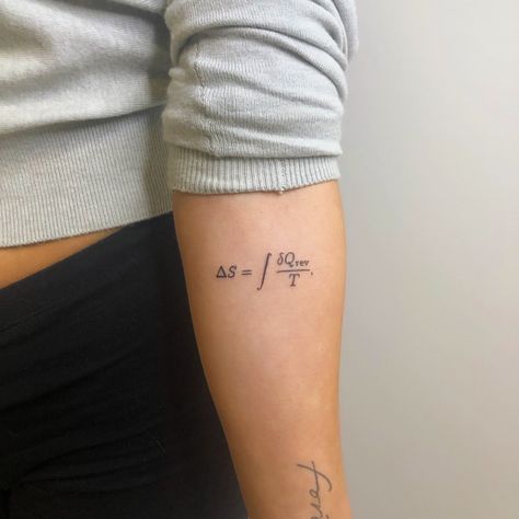 Math Equation Tattoo, Tattoos About Control, Relativity Tattoo, Physics Tattoo Ideas, Math Tattoos Ideas, Engineering Tattoo Ideas, Astrophysics Tattoo, Mathematics Tattoo, Equation Tattoo