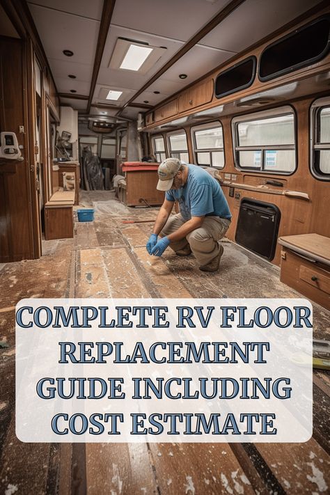 Thinking of giving your RV a facelift with a new floor? 🚐✨ Dive into our complete guide on RV floor replacement, including cost estimates, to make your mobile home feel brand new! From choosing materials to the final touches, we've covered it all. Ready to transform your RV and hit the road in style? Click to discover how! What's your dream RV interior look like? Share in the comments!  #rvdecorating #rvdecorideas #rvideasdecorating Rvs Interior, Installing Tile Floor, Camper Flooring, Rv Upgrades, Rv Renovation, Click Flooring, Water Damage Repair, Rv Repair, Pantry Remodel