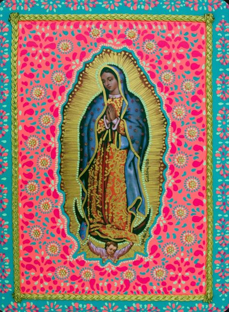 Light Spirit, Virgin Mary Art, Mexican Culture Art, Life Energy, The Virgin Mary, Religious Icons, Mexican Culture, Catholic Art, Arte Popular