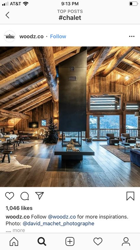 Ski Chalet Living Room, Dröm Hus Planer, Chalet Living Room, Luxury Chalet Interior, Mountain Interiors, Modern Chalet, Luxury Chalet, Chalet Interior, Chalet Design