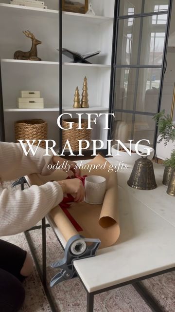 Vesna | Interior Design on Instagram: "If you are struggling to wrap oddly shaped gifts, here is how I do mine! Do you love gift wrapping? Ps. The clamps to hold gift wrapping paper are my top AMAZON must haves this Holiday season. WAYS TO SHOP: 1. Comment GIFTWRAPPING in the comments, all capital letters, no punctuation. You’ll get a link from me directly! 2. Click the link in my bio to shop our home on LTK & my AMAZON storefront. Follow me on LTK app @mrs.vesnatanasic ✨ #giftwrappingideas