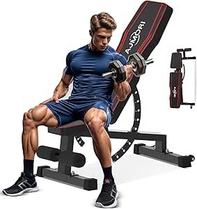 Amazon.com : Adjustable Weight Bench,Workout Bench for Home Gym, 1200 LB Stable Incline Decline Bench for Full Body Workout : Sports & Outdoors Weight Bench Workout, Adjustable Workout Bench, Incline Decline Bench, Exercise Benches, Home Gym Ideas, Workout Bench, Seated Exercises, Bench Workout, Adjustable Weight Bench