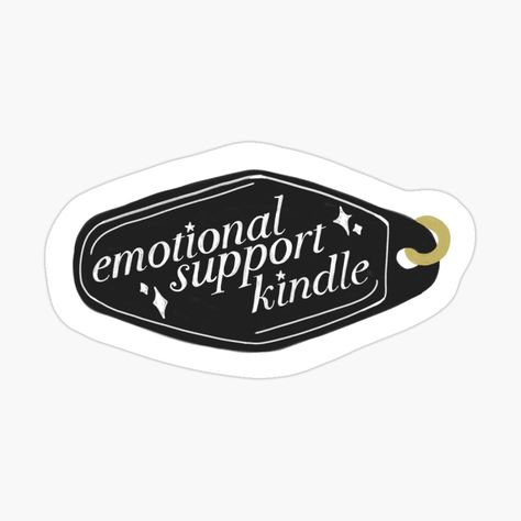 Books Stickers Black And White, Emotional Support Kindle, Kindle Stickers, Black And White Stickers, Black Stickers, Black Books, Emotional Support, Sticker Book, Book Club