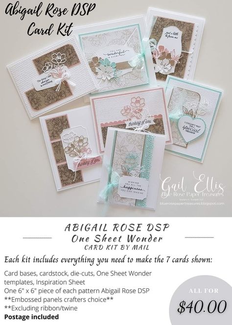 Gail Ellis, You Are Wonderful, One Sheet Wonder, Rose Cottage, Card Making Tutorials, Card Kit, Stamping Up, Paper Design, Twine