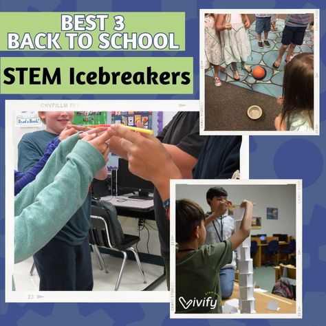 Need a fun and easy team-building challenge for back to school? We have you covered with our three favorite back to school STEM icebreakers! Whether you are involved with preschool kids, high school students, or somewhere in between, read on for STEM activities to get your students moving and working together as a team! Back To School Stem, Stem Activities Middle School, Team Building Challenges, Stem Lesson Plans, Homeschool Stem, Stem Activities Preschool, Stem Classes, Preschool Stem, Stem Ideas