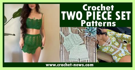 A two-piece set matching ensemble is the secret to achieving a coordinated look with minimal effort. With crochet two piece sets, you can be ready and out the Crochet 2 Piece Set Women, Crochet Matching Set, Crochet 2 Piece, Crochet Set Pattern, Summer Crochet Patterns Free, Crochet Two Piece, Crochet Festival, Crochet Boho Top, Crochet Shorts