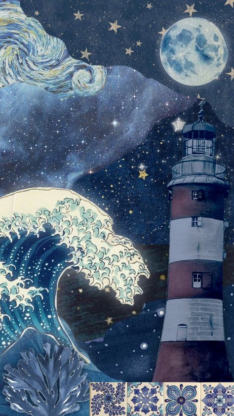 Ocean Of Stars, Vintage Art Wallpaper, Blue Galaxy Wallpaper, Ocean Stars, Moon Vibes, Aesthetic Writing, Stars Vintage, Aesthetic Galaxy, Cute Nature