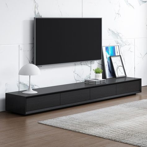 Tv Stand Decor Living Room, Tv Consoles, Wood Media Console, Black Tv Stand, Wood Tv Console, Tv Stand Decor, White Tv Stands, Console Tv, Black Tv