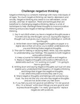 This is a Beginners Guide to challenging negative thoughts and self-defeating thoughts. This is a good starting point for students and staff to help them improve self-image and reduce stress. This goes along well with Positive Affirmations. Beginner Mindfulness, Cbt Therapy Activities, How To Start Shadow Work, Thought Challenging, Negative Thoughts Worksheet, Thoughts Worksheet, Challenging Negative Thoughts, Ways To Improve Yourself, Therapeutic Worksheets