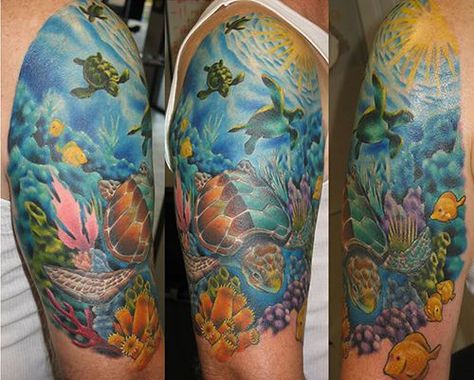 coral reef tattoo images | ... Sleeve ocean Tattoo | Ocean life sleeve tattoo - New ideas tattoos Coral Reef Tattoo, Reef Tattoo, Ocean Life Tattoos, Ocean Sleeve Tattoos, Underwater Tattoo, Ocean Tattoo, Tattoos Men, Ocean Tattoos, Back Of Shoulder Tattoo