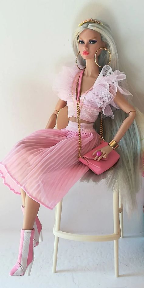 12 Inch Doll Fashion Outfit One Size Fit All Same Size Doll - Etsy Czech Republic Athleisure Inspo, Dress Barbie Doll, Barbie Dress Fashion, Im A Barbie Girl, Doll Clothes Barbie, Barbie Style, Doll Wardrobe, Barbie Fashionista, Beautiful Barbie Dolls