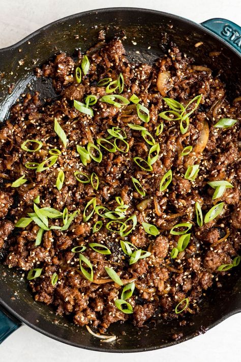 Vegan Bulgogi Recipe, Vegan Bulgogi, Vegan Korean Bbq, Bulgogi Sauce, Nora Cooks, Korean Bulgogi, Vegan Fried Rice, Korean Bbq Beef, Korean Ground Beef