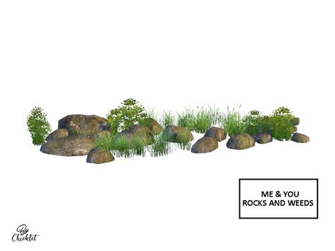 Chicklet's Me and You Rocks and Weeds Friendship Rocks, Sims 4 Hair Male, Rock Plants, Outside Plants, Outdoor Trees, Sims 4 Teen, Sims House Design, Sims 4 Cc Packs, Sims 4 Cc Furniture