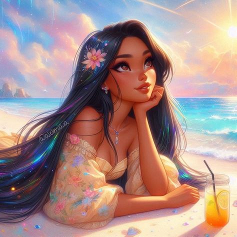 | #ai #ia #bingimagecreator | Instagram Moana Art, Disney Moana Art, Disney Pocahontas, Cute Disney Pictures, Disney Moana, Disney Princess Art, Elsa Anna, Princess Art, Art Base