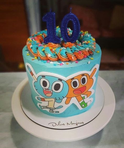 Gumball Cake, Birthday Inspo, Cake Inspo, 8th Birthday, Party Cakes, Birthday Cake, Pastel, Shower, Cake