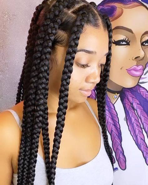 Braids Hairstyles Ideas, Big Box Braids Hairstyles, African Hair Braiding Styles, Long Box Braids, Box Braids Hairstyles For Black Women, Braided Cornrow Hairstyles, Braids Hairstyles Pictures, Quick Braided Hairstyles, Twist Braid Hairstyles