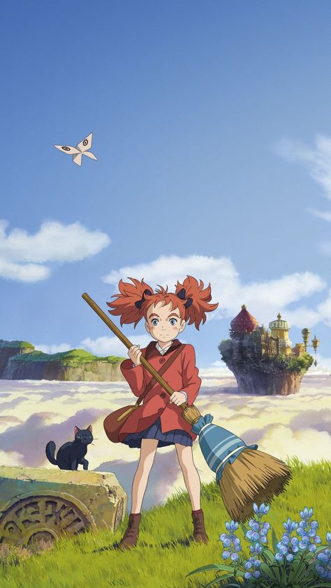 not sure of the artist Mary And The Witch's Flower, Personajes Studio Ghibli, Studio Ghibli Background, Anime Witch, Ghibli Artwork, Studio Ghibli Movies, Studio Ghibli Art, Ghibli Movies, Ghibli Art