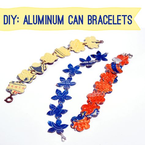 Can Bracelet, Aluminum Can Flowers, Can Jewelry, Soda Can Art, Soda Can Crafts, Aluminum Can Crafts, Recycle Cans, Tin Can Crafts, Aluminum Cans