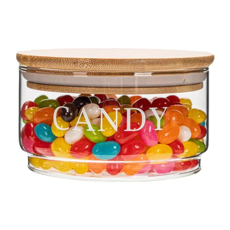 PRICES MAY VARY. Glass GLASS CANDY DISH - Glass canister is crafted of quality lead-free transparent glass. It is far healthier than plastic. Great for any event durable for daily use. Tastefully decorate any space in your home or business. Fill them up with loose candies, cookies or pretzels at home or for a special event and your guests will be sure to enjoy. DISHWARE SAFE - The candy jar is made of clear glass enabling the color of the food to shine. High quality glass make kitchen jars durab Candy Jars For Office Desk, Desk Candy Jar, Kitchen Coffee Table, Coffee Table Office, Glass Candy Jars, Kitchen Jars, Table Office, Drying Pasta, Glass Candy Dish