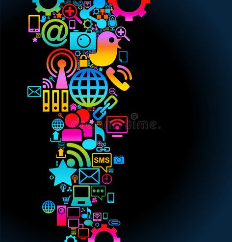 Social Media background. Vector background of the icons social computer network , #AD, #background, #Vector, #Social, #Media, #computer #ad Digital Literacy Background, Media Literacy Background, Media Information Literacy Background, Media And Information Literacy, Social Media Infographic Design, Logo Sara, Network Illustration, Social Media Background, Social Network Icons