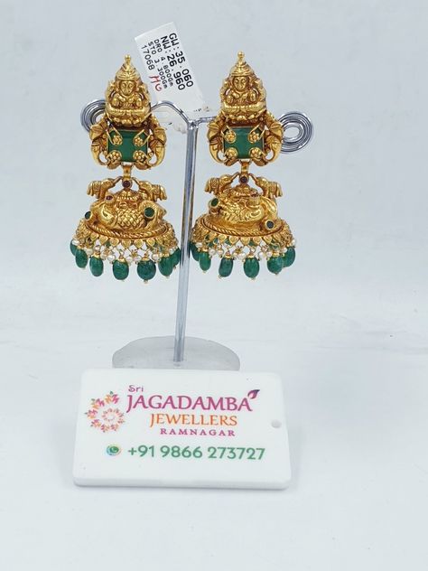 From Sri Jagadamba Jewellers ramnagar Hyderabad +919866273727 #lightweight #jagadamba #22ctjewellery #srijagadambajewellers Jagadamba Jewellers, Gold Jumkas, Temple Jewellery Jhumkas, Antique Jhumka, Bedroom Cupboards, Gold Jewellry, Colour Theory, Gold Pendant Jewelry, Gold Designs