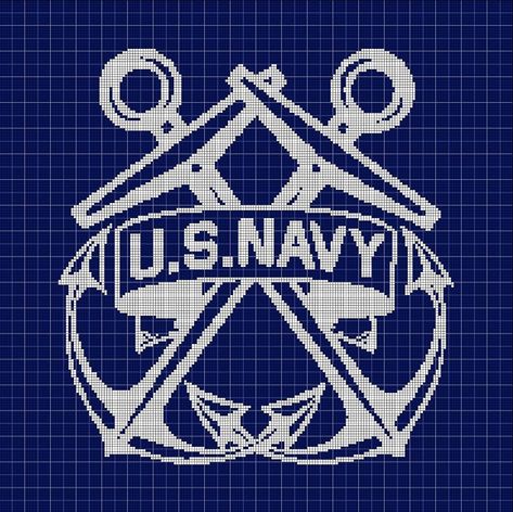 Patriotic Cross Stitch Patterns, Military Pattern, Navy Cross, Digital Computer, Dmc Cross Stitch, Bead Loom Pattern, Cross Stitch Love, Beautiful Cross Stitch, Loom Pattern