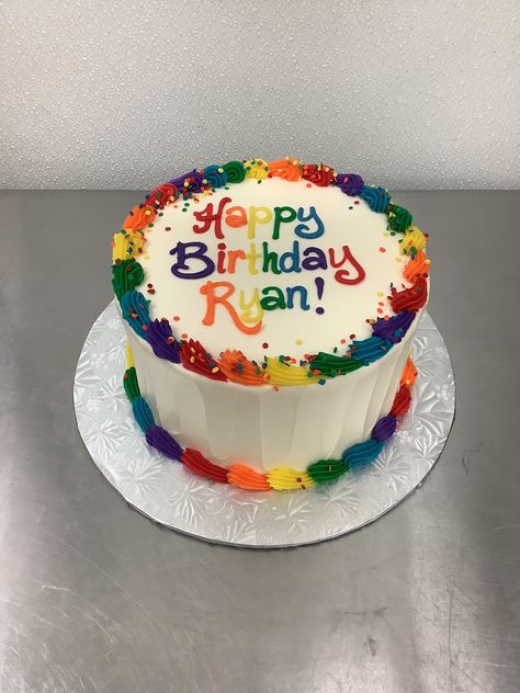 Fresh Cream Birthday Cake, Simple Cake Designs For Boys, Cake Designs For Boy, Boys 1st Birthday Cake, Rainbow Birthday Cake, Simple Cake Designs, Cake Decorating Frosting, Sesame Street Birthday Party, Birthday Cakes For Men