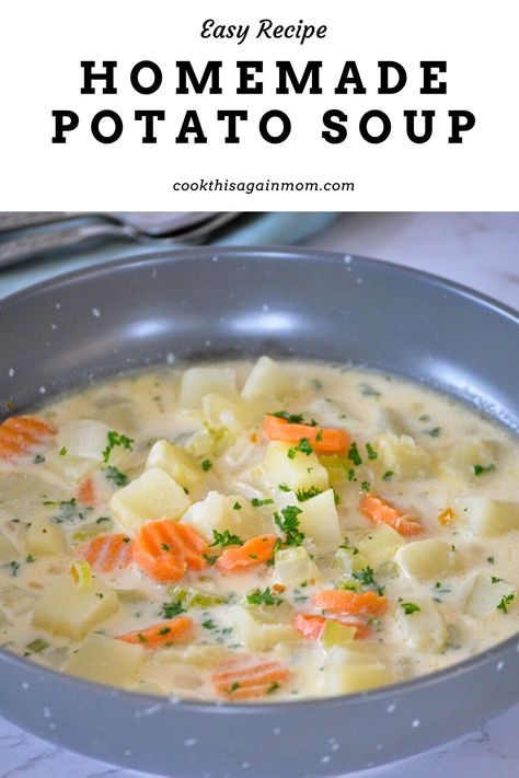 Crockpot Potato Soup With Evaporated Milk, Potato Soup With Evaporated Milk Recipe, Potato Soup Evaporated Milk Crock Pot, Soups With Milk Base, Recipes With Evaporated Milk Dinners, Evaporated Milk Dinner Recipes, Cooking With Evaporated Milk, Soup Recipes With Buttermilk, Soup With Evaporated Milk