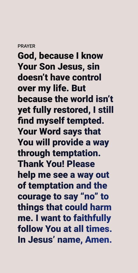 Bible Verse About Temptation, Verses About Temptation, Psalm 91 Prayer, Bedtime Prayers, Prayer Guide, God Things, Comforting Bible Verses, Bedtime Prayer, Powerful Prayers