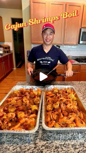 Seafood Boil In A Pot, Vietnamese Seafood Boil, Cajun Shrimp Boil Foil Packets, Boil Shrimp Recipe Cajun, Easy Southern Boil, Lobster Boil Party Ideas, Stove Top Shrimp Boil, Seafood Boil Oven, Seafood Boil Videos